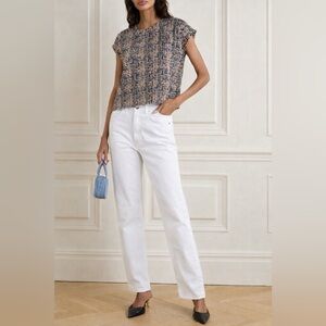 IRO Eline TWEED Multicolor Tweed Wool Silk Cotton Vest oversized sweater Top XS